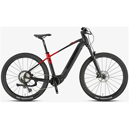 Kron Makalu 29" MTB 17' 12 Vites Hidrolik Disk Fren Elektrikli Bisiklet Mat Siyah - Kırmızı