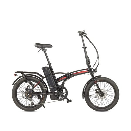 NORD - 20  - Katlanır - 7 Vites - M.Disc - Elektrikli - Siyah/Kırmızı-Füme