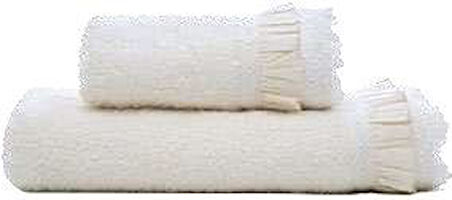 Ecocotton Alessa El Yüz Havlusu %100 Organik Pamuklu Dantelli Krem 50x90 Cm