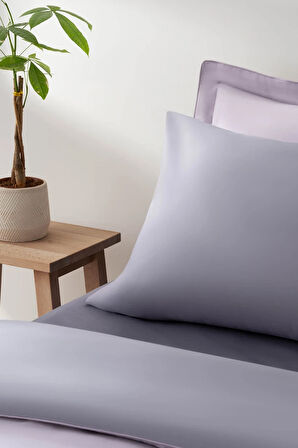 Green Black Sofia Çift Kişilik Nevresim Takımı %100 Pamuk Saten 210 TC Lila-Mor