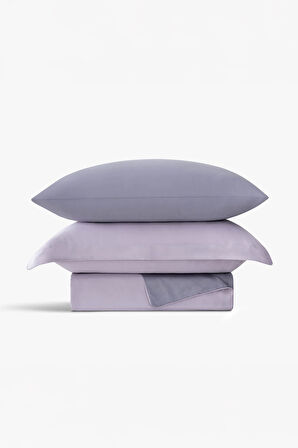 Green Black Sofia Çift Kişilik Nevresim Takımı %100 Pamuk Saten 210 TC Lila-Mor