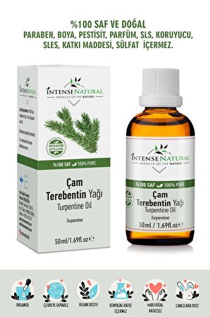 Çam Terebentin Uçucu Yağı 50 ml %100 Saf ve Doğal Pine Turpentine Essential Oil