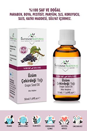 Üzüm Çekirdeği Yağı Soğuk Sıkım 50 ml %100 Saf ve Doğal Grape Seed Oil