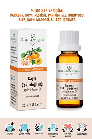 Kayısı Çekirdeği Yağı 20 ml %100 Saf Doğal ve Organik Bitkisel Soğuk Sıkım Taşıyıcı Sabit Yağ Vegan