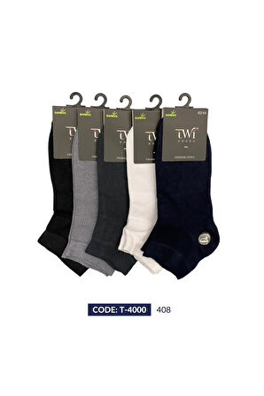 Twisocks Bambu Düz Patik Karışık Çorap 12'li