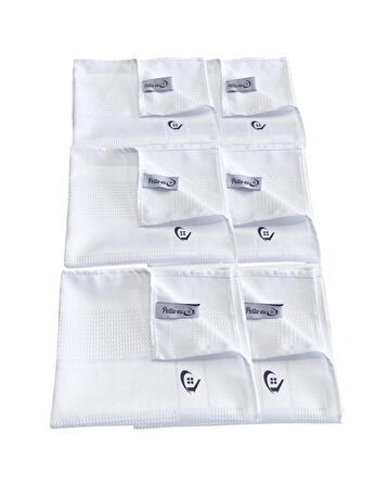 Mikrofiber Cam Bezi Genel Temizlik Bezi Mutfak Banyo Yüzey 6 adet Beyaz 40x60cm