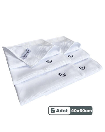 Mikrofiber Cam Bezi Genel Temizlik Bezi Mutfak Banyo Yüzey 6 adet Beyaz 40x60cm