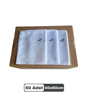 Mikrofiber Cam Bezi Genel Temizlik Bezi Mutfak Banyo Yüzey 60 adet Beyaz 40x60cm