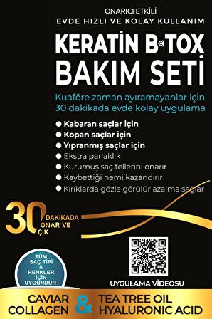 La Benedic TR'de İlk 4 Aşamalı Keratin Botox Hızlı Onarım&Bakım Full Set (Tüm Saç Renk ve Tipler)
