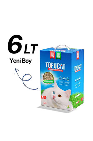 6 Litre, Topaklanan, Üstün Koku Hapsedebilen, Tuvalete Atılabilen, Doğal, Tofu Kedi Kumu