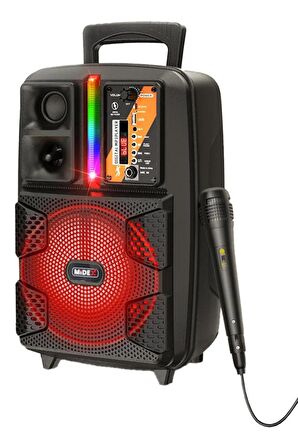 Midex 150 Watt Mikrofonlu Karaoke Eğlence Işıklı Ses Sistemi MXR-150 (Bluetooth Kayıt Usb Şarjlı)