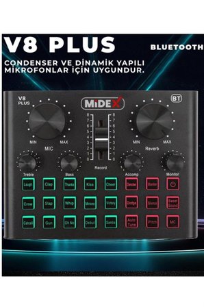 Lastvoice BM800 Live Set Efektli Ses Kartı Mikrofon Stand Kayıt Canlı Yayın Seti (PC ve Telefon)