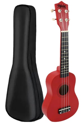 Midex UKX-901RD Kırmızı Soprano Ukulele (Askı Çanta Metod Pena)
