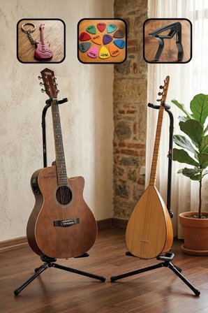 Lastvoice Gtr-01X 2Lİ SET Enstrüman Bağlama Gitar Standı Sehpası