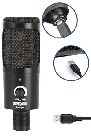 Lastvoice BM350 STA RGB Set Stüdyo Condenser Usb Pc Mikrofonu (Stand ve Filtreli)