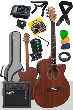 Midex Phx-188AMP Elektro Akustik Gitar 4/4 (Amfi GİGBAG Tuner Askı Capo Jak Kablo)