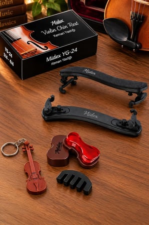 Midex YG-24 Çocuk Kemanı Yastığı 1/4 ve 1/2 Uyumlu (Reçine Hediye)