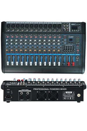Midex MP-1000 Power Mikser Amfi 2x500W 12 Kanal Dsp Efekt EQ Usb BT