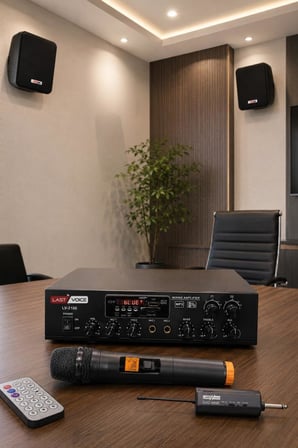 Lastvoice Black Large Plus Paket-1 Hoparlör ve Anfi Anons Ses Sistemi Seti