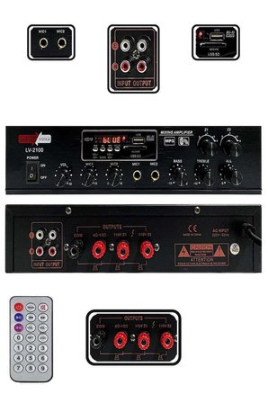 Lastvoice Black Soft Paket-4 Hoparlör Anfi Mikrofon Mağaza Ses Sistemi