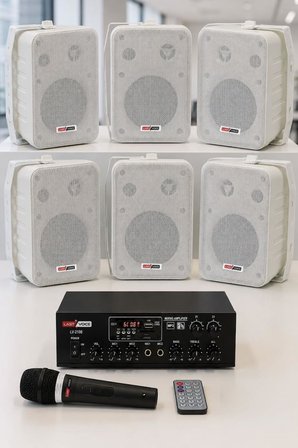 Lastvoice Soft Paket-4 Hoparlör Anfi Mikrofon Mağaza Ses Sistemi