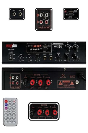 Lastvoice Soft Paket-4 Hoparlör Anfi Mikrofon Mağaza Ses Sistemi