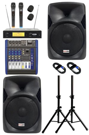 Lastvoice School Paket-1 Okul Tören Ses Sistemi Full Set (Hoparlör Anfi Mikrofon Stand)