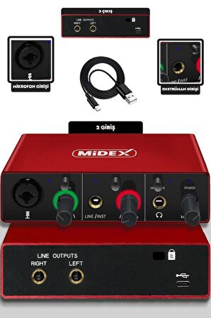 Midex GLX Paket-1 Ekonomik Home Stüdyo Ekipmanları Kayıt Seti