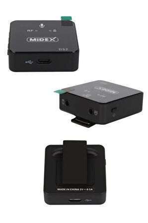 Midex DS2 Kablosuz Wireless İkili Kamera Mikrofon