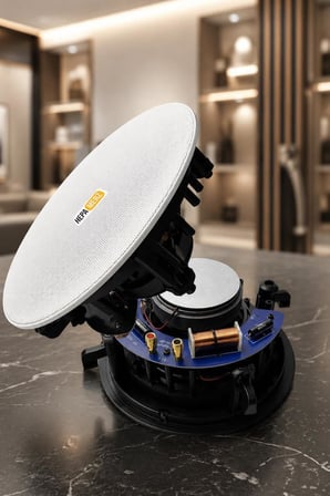 Hepa Merz HVX-170 PRO Alçıpan Tavan Hoparlörü 16 cm 170W 8 Ohm Siyah-Beyaz Kullanım