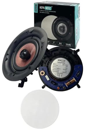 Hepa Merz HVX-170 PRO Alçıpan Tavan Hoparlörü 16 cm 170W 8 Ohm Siyah-Beyaz Kullanım
