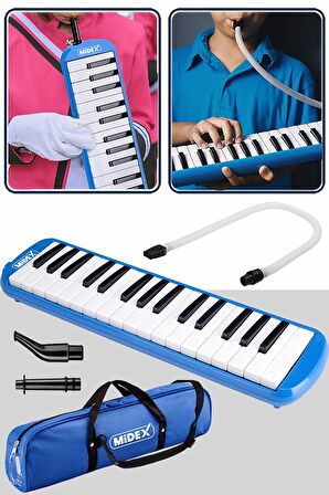 Midex ML-32BL Melodika Seti 32 Tuşlu Mavi Renk