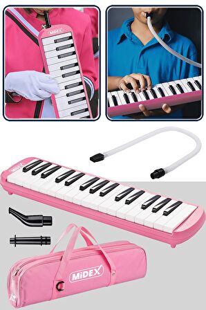 Midex ML-32PK Pembe Melodika Seti 32 Tuşlu