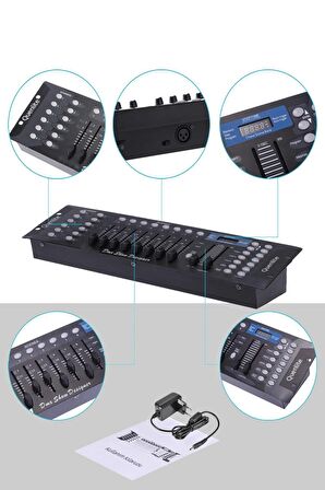 Quenlite DMX-1 Işık Kontrol Mikseri Masası DMX512 192 Kanal