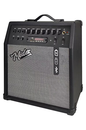 Midex MGA-50USB-BT Elektro Gitar Amfisi 50 Watt USB Bluetooth Şarjlı 4 girişli