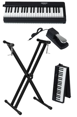 Midex PLX-100BK-ST Taşınabilir Dijital Piyano Tuş Hassasiyetli 88 Tuş Bluetooth Şarjlı (STAND Sustain Kulaklık Çanta Metod)