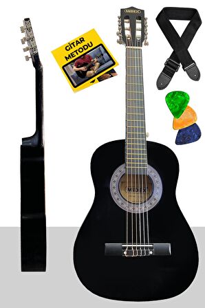 Midex CG-36BK Kaliteli 36 İnç 3/4 Junior Çocuk Gitarı 8-12 Yaş Arası (Çanta Askı Pena Metod)