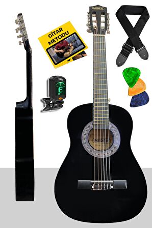 Midex CG-36BK-PAK Kaliteli 36 İnç 3/4 Junior Çocuk Gitarı 8-12 Yaş Arası (Çanta Tuner Askı Pena Metod)