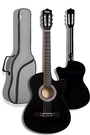Midex CG-39CS Gigbag ve Full Aksesuar Siyah Klasik Gitar 4/4 Sap Ayarlı Kesik Kasa