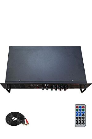 Hepa Merz HB-4600 Mixer Amfi 4 Bölgeli 4 Çıkışlı Anfi Zonlu 4x150W Bluetooth Usb