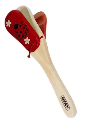Midex Orf-MRC-04RD Örf Aletleri Kaliteli Kastanyet Marakas Kırmızı