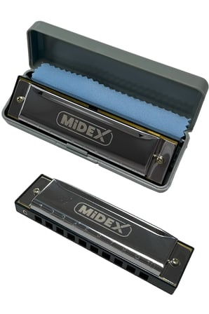 Midex HN-10SL Silver Örf Aletleri 10 Delikli Mızıka