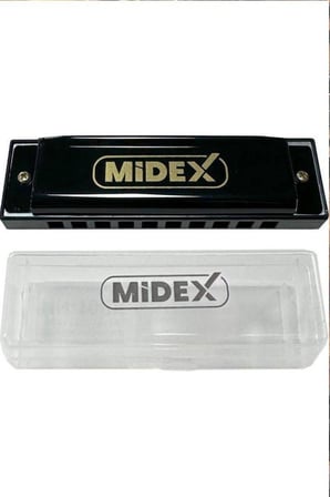 Midex HN-10BK Siyah Örf Aletleri 10 Delikli Mızıka Do (c)
