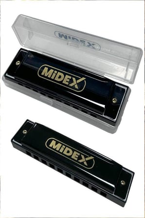Midex HN-10BK Siyah Örf Aletleri 10 Delikli Mızıka Do (c)
