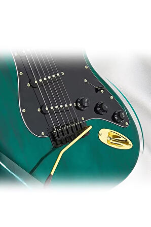 Midex GLC-40GR-50AMP Elektro Gitar Seti 50 WATT Şarjlı BT Amfi Kulaklık ve Full SET