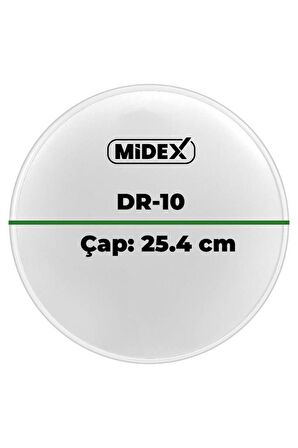 Midex DR-10WH Beyaz Renk 10 İnç Bateri Davul Derisi Drumhead 10'' inch (25.4 cm)