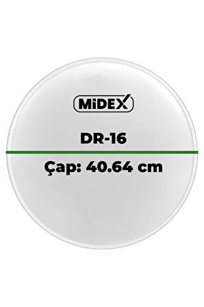 Midex DR-16WH Beyaz Renk 16 İnç Tom Bateri Davul Derisi Drumhead 16'' inch (40.64 cm)