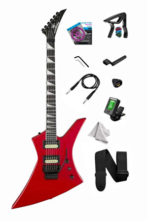 Maxword DG-34RD Kelly Kasa Floyde Rose 2x Zebra Humbucker Manyetik Elektro Gitar