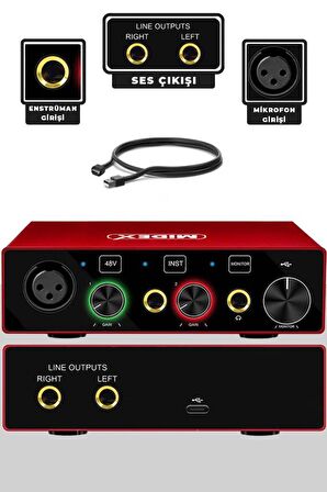 Stüdyo Ekipmanları Exclusive Paket-1 CX2 Mikrofon GLX-600 Ses Kartı Stüdyo Kayıt Seti