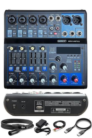 Midex Wizard Paket-3 CX2 Stüdyo Mikrofon MDX-06FXU Stüdyo Kayıt Mikseri Kulaklık Ekipman Seti